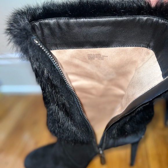 Michael kors suede bootie, faye booties, black faux fur bootie, stiletto heel - Picture 11 of 11